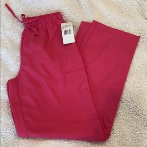 Bright pink scrub pant NWT
